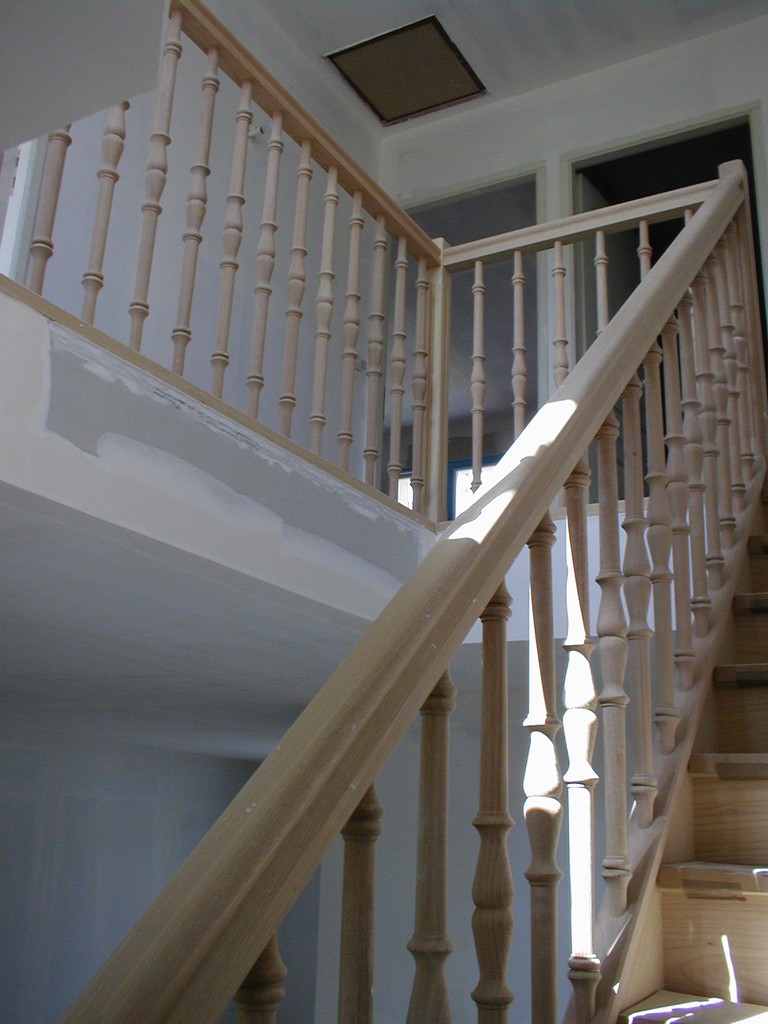 rambarde d'escalier en bois